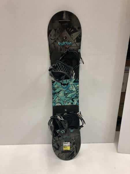 Used Burton Chopper 120 Cm Boys Snowboard Combo Includes New 