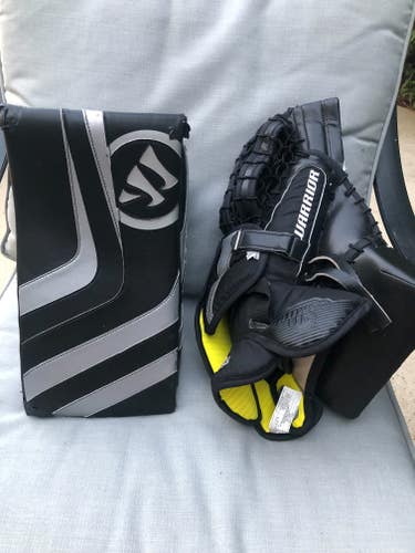 Used Warrior Ritual Pro Stock Glove and Blocker Set
