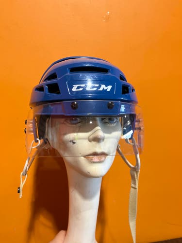 Used Blue CCM HTV8 Pro Stock Helmet Size Small