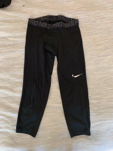 3/4 Black Used Large Nike Compression
