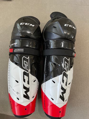 CCM JetSpeed FT475 Shin Pads Worn Twice