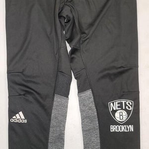 21021-10 Adidas BROOKLYN NETS GAME USED AUTHENTIC Warm Up Pants W/COA
