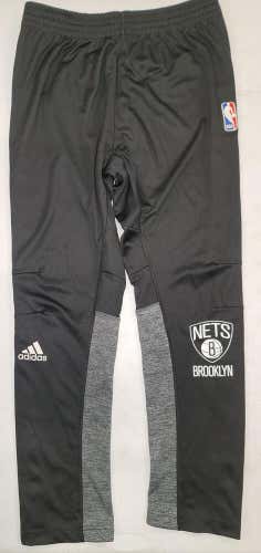 21021-10 Adidas BROOKLYN NETS GAME USED AUTHENTIC Warm Up Pants W/COA