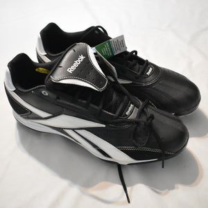 NEW - Reebok Baseball Metal Cleats w/ Ortholite/ToeTection/Play Dry Features, Black, Size 16