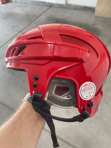 CCM 11k Helmet (Red) with Visor