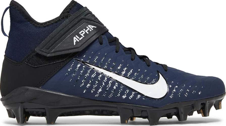 NIB Nike Alpha Menace Pro Men's Football Shoes Navy/White Size 10.5