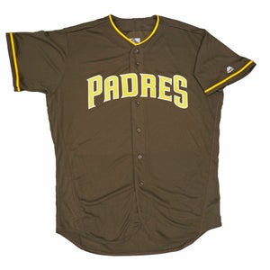 Mens MLB San Diego Padres Authentic On Field Flex Base Jersey - Brown Alternate