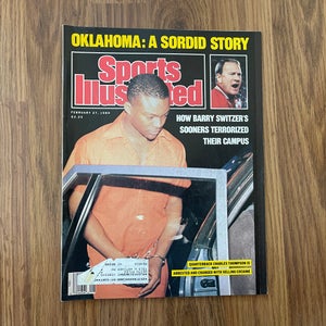 Oklahoma Sooners Charles Thompson NCAA FOOTBALL 1989 Sports Illustrated Magazine!