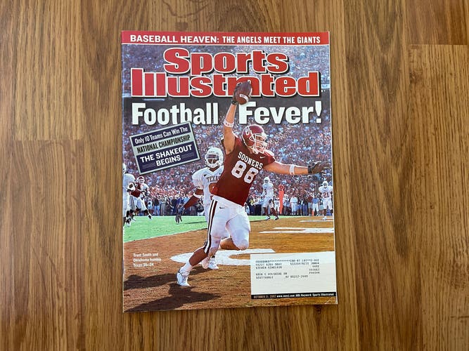 Oklahoma Sooners Trent Smith NCAA FOOTBALL 2002 Sports Illustrated Magazine!