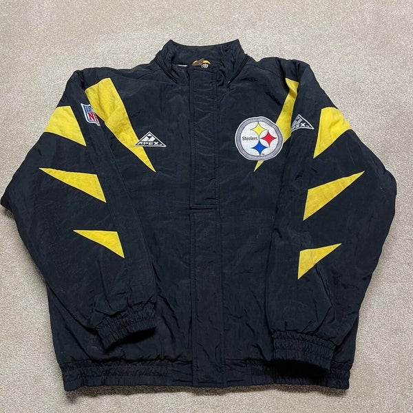 90's Pittsburgh Steelers Starter Heavyweight Pullover Pouch NFL Jacket Size  XL – Rare VNTG