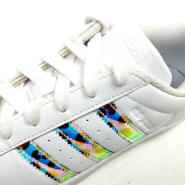 Adidas Originals Girls Superstar - Shoes White/Iridescent Size 04.0