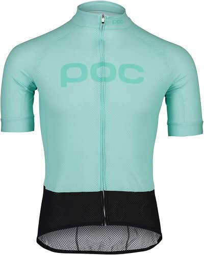 NWT POC Essential Road Logo Cycling Jersey Fluorite Green Size Large