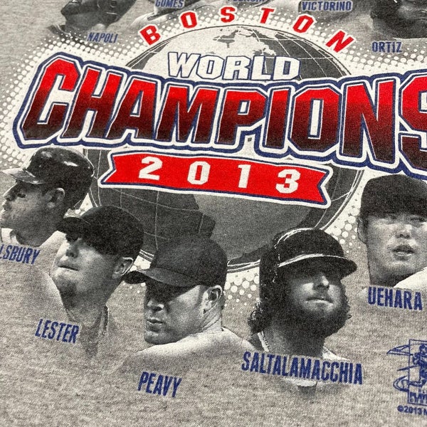 Boston Red Sox World Series Champion T-shirt 2013 MLB Baseball Shirt (L)