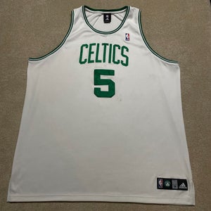 Boston Celtics Jersey Men 56 3XL adidas NBA Basketball 5 Green Custom White