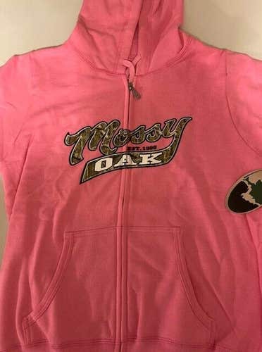 NWT Mossy Oak Women's Full Zip Graphic Hoodie Pink Size Medium