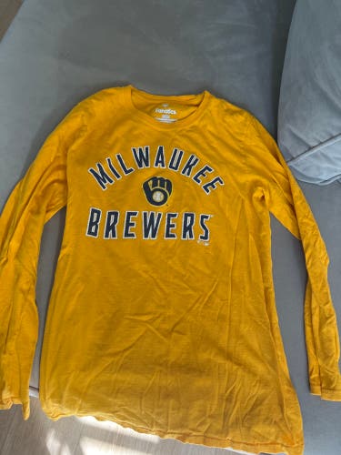 Brewers Adult S Long Sleeve T-Shirt, MLB Licensed