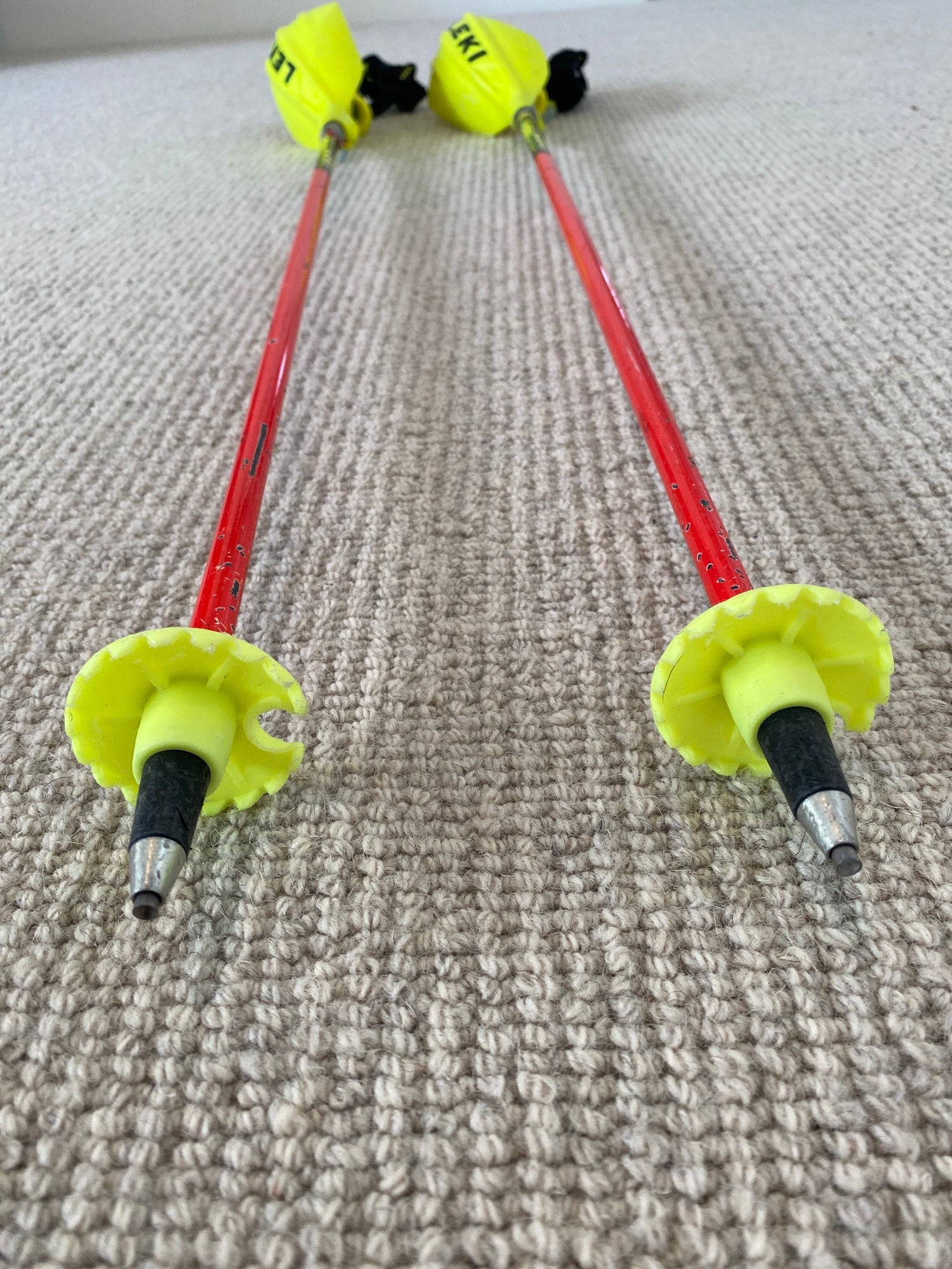 Used Leki Racing Comp Jr. SL 100 cm Ski Pole w/ Guards