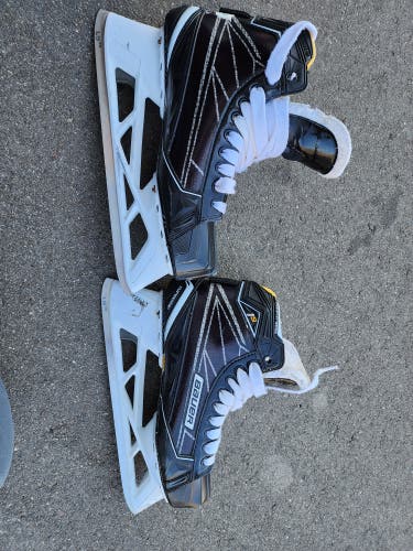 Senior Used Bauer Supreme 1S Hockey Goalie Skates Regular Width Size 9.5