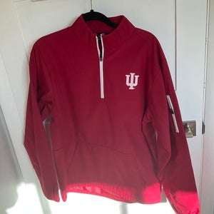 Red Used Medium/Large  1/4 Zip IU Sweatshirt