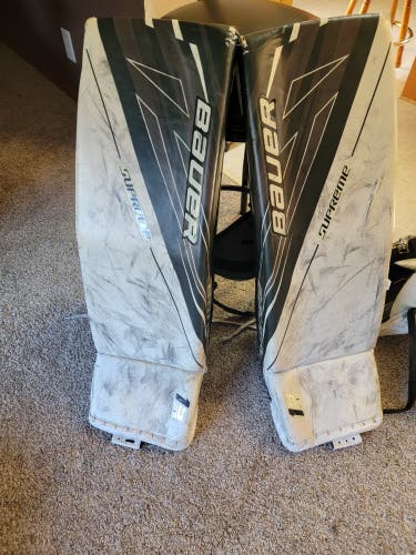 Used 34" Bauer Supreme 1S Goalie Leg Pads
