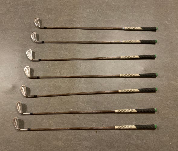 Used Left Hand Extra Stiff Flex Steel Shaft JPX 921 Tour Iron Set