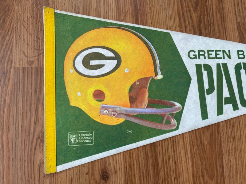 Vintage Green Bay Packers Titletown Eleven NFL Championships Pennant Flag