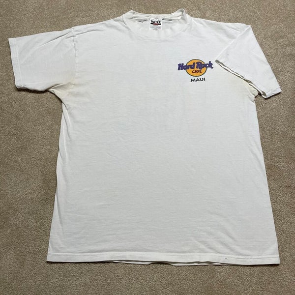 Hard Rock Cafe T Shirt Men XL Adult White Vintage 90s Maui Hawaii