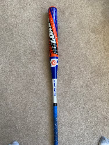 suncoast melee senior softball bat end load 12" barrel, 34 " long, 27.5 oz.
