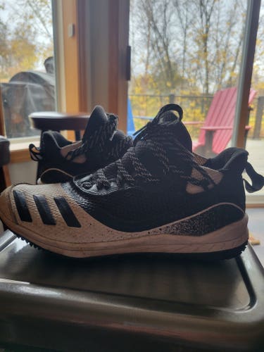 Black Used Adult Men's Size 8.5 (Women's 9.5) Turf Cleats Adidas Icon V Boost