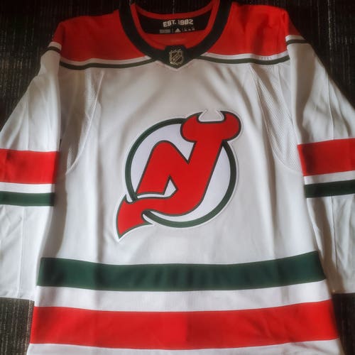 Devils Used Sz 50 Heritage Alt Blank Jersey