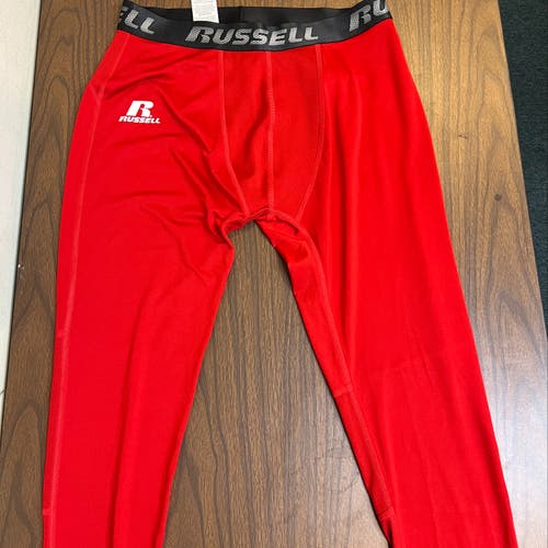 New Large Red Russell Tight-Fit Compression Tight