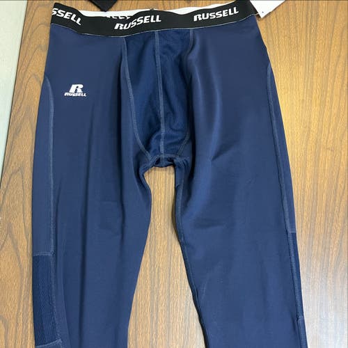 New Large Navy Russell Athletic Cold Weather Tight