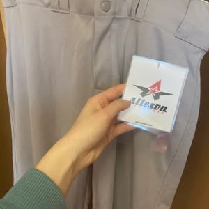 New Alleson Gray Adult Large Baseball Pants