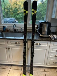 Fischer 175 cm 21m radius Racing RC4 World Cup GS Skis With Z11 Bindings Max Din 11