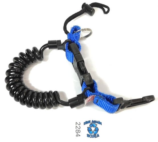 Innovative Scuba Stretch Diving Dive Coil Lanyard Quick Release Buckle Snaps