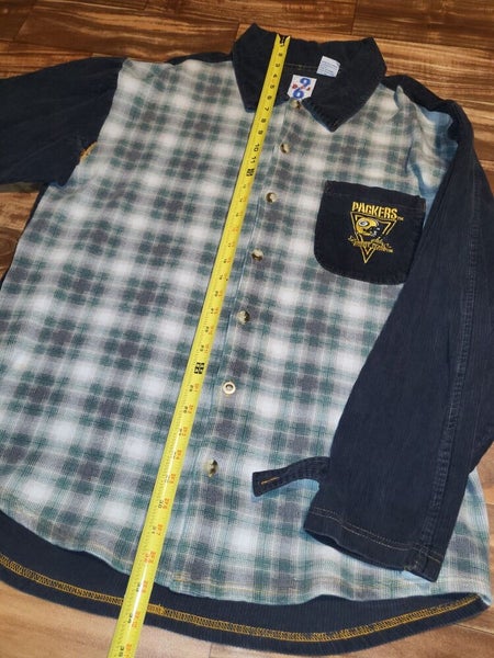 Vintage Rare Green Bay Packers Rugby Club Corduroy Plaid