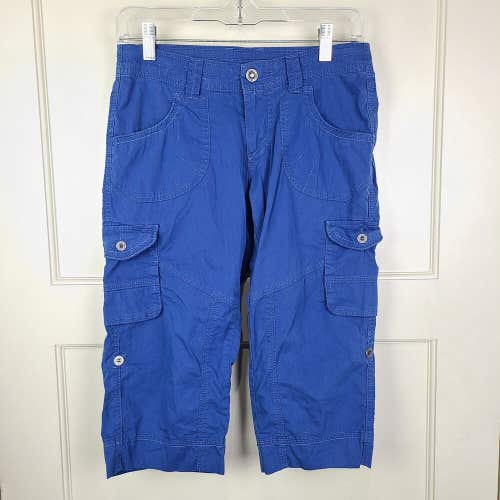 Kuhl Womens Cropped Cargo Pants Roll Up Hiking Camping Blue Size: 2