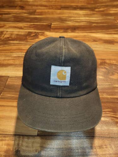 Vintage Brown Carhartt Insulated Fitted Hat Ear Flaps Made in USA Size Medium