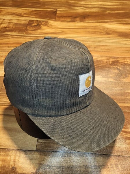 Rare Vintage 90's Carhartt Wool Denim Bill Snapback Hat - Made In