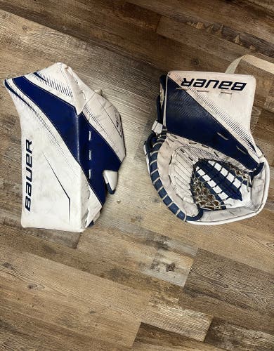 Bauer s27 goalie glove and blocker