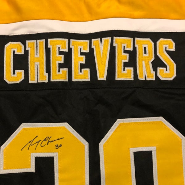 Gerry Cheevers Autographed Boston Bruins Replica Jersey