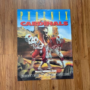 Phoenix Cardinals NFL FOOTBALL SUPER VINTAGE 1993 SUPER BOWL HOST Team Poster!