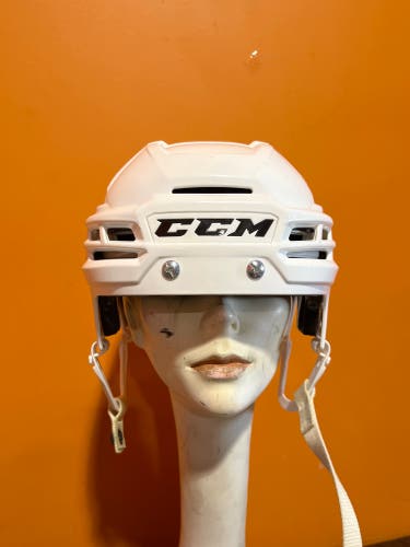 Lightly Used White CCM Tacks 910 Pro Stock Helmet Size Small