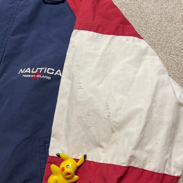 Nautica Competition Jacket Men Large Adult Zip Up Coat Vintage