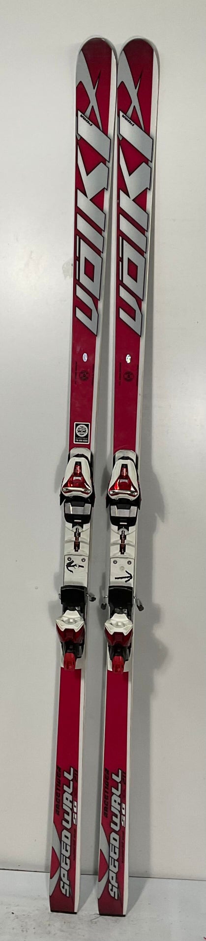 Used Volkl 211 cm Racing Racetiger Speedwall WC SG Skis With Marker Xcell 16 Bindings (457B)