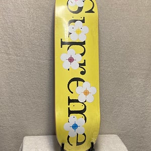 Supreme Flowers Skateboard Deck SS17 Yellow/Multicolor Box Logo "Been Hit" New