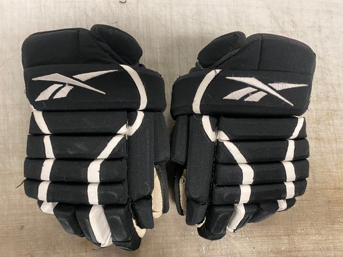 reebok 852 4 Roll  Pro Stock Hockey Gloves 14" Black Penguins 3404