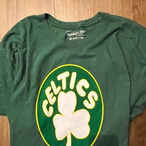 NWT Men's XXXXL (4XL) Mitchell & Ness Nostalia Co. Boston Celtics Logo T NBA Basketball Green