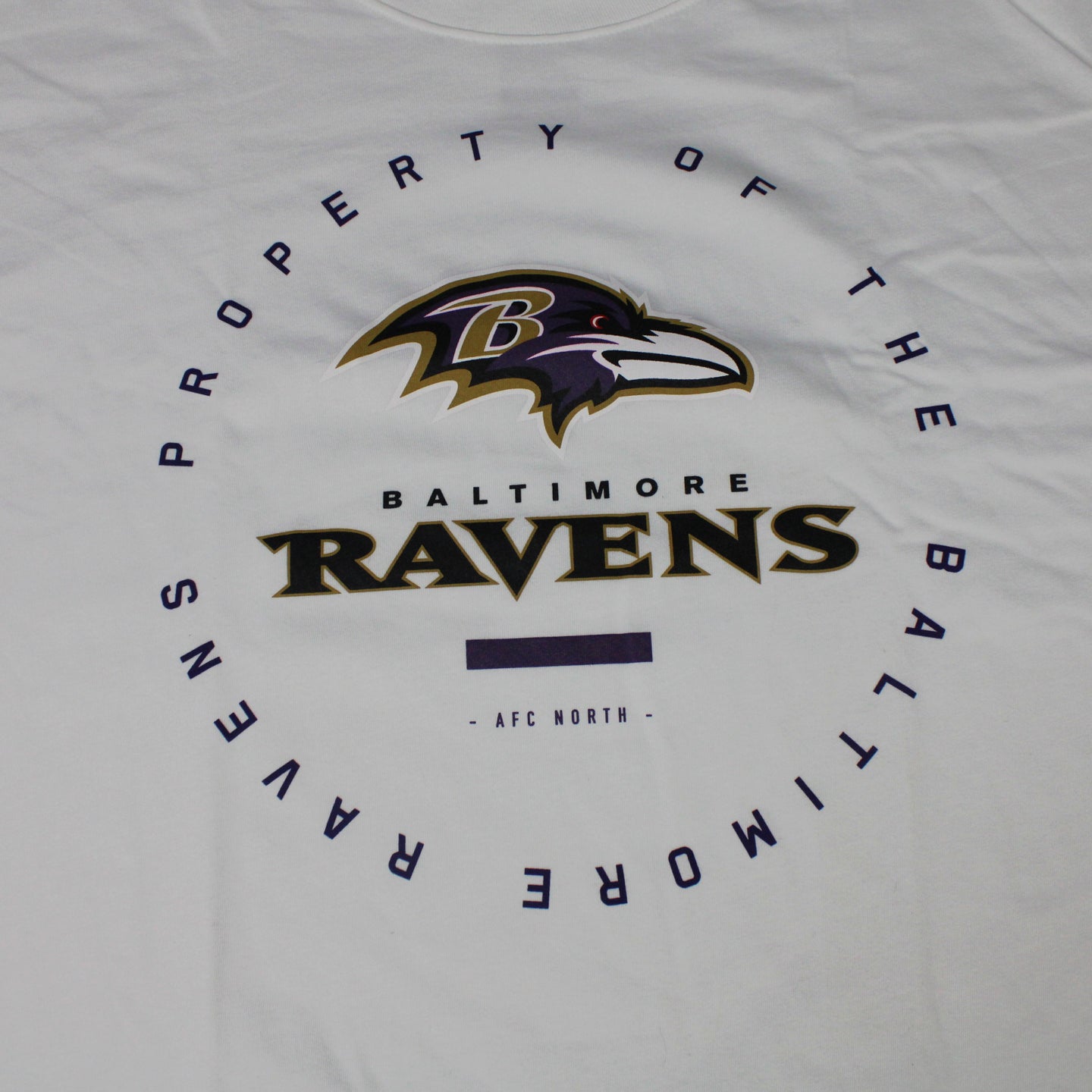 Baltimore Ravens Nike Dri-Fit Short Sleeve Shirt Men's White Used 2XL