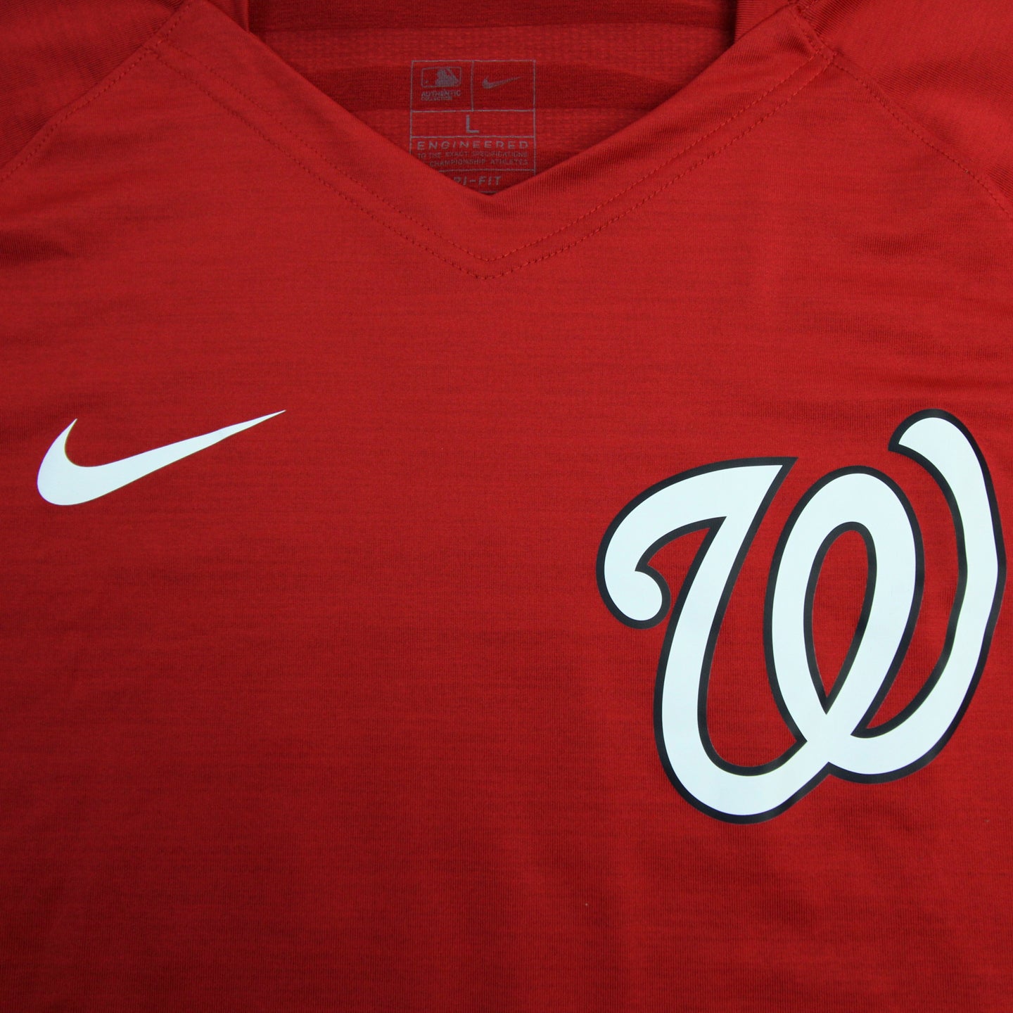 Washington Nationals Nike MLB Authentic Short Sleeve Shirt Men's Red Used L  114 - Locker Room Direct